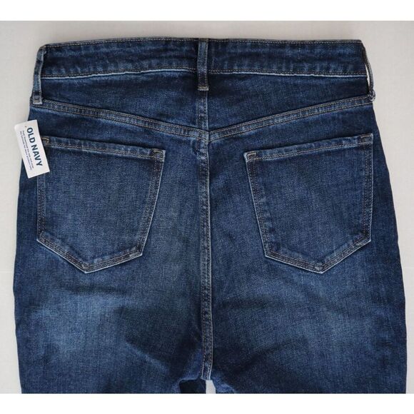 Old Navy 647508-00 Women's Sz 10 Dark Blue Higher High-Rise Flare Denim Jeans - Picture 6 of 10